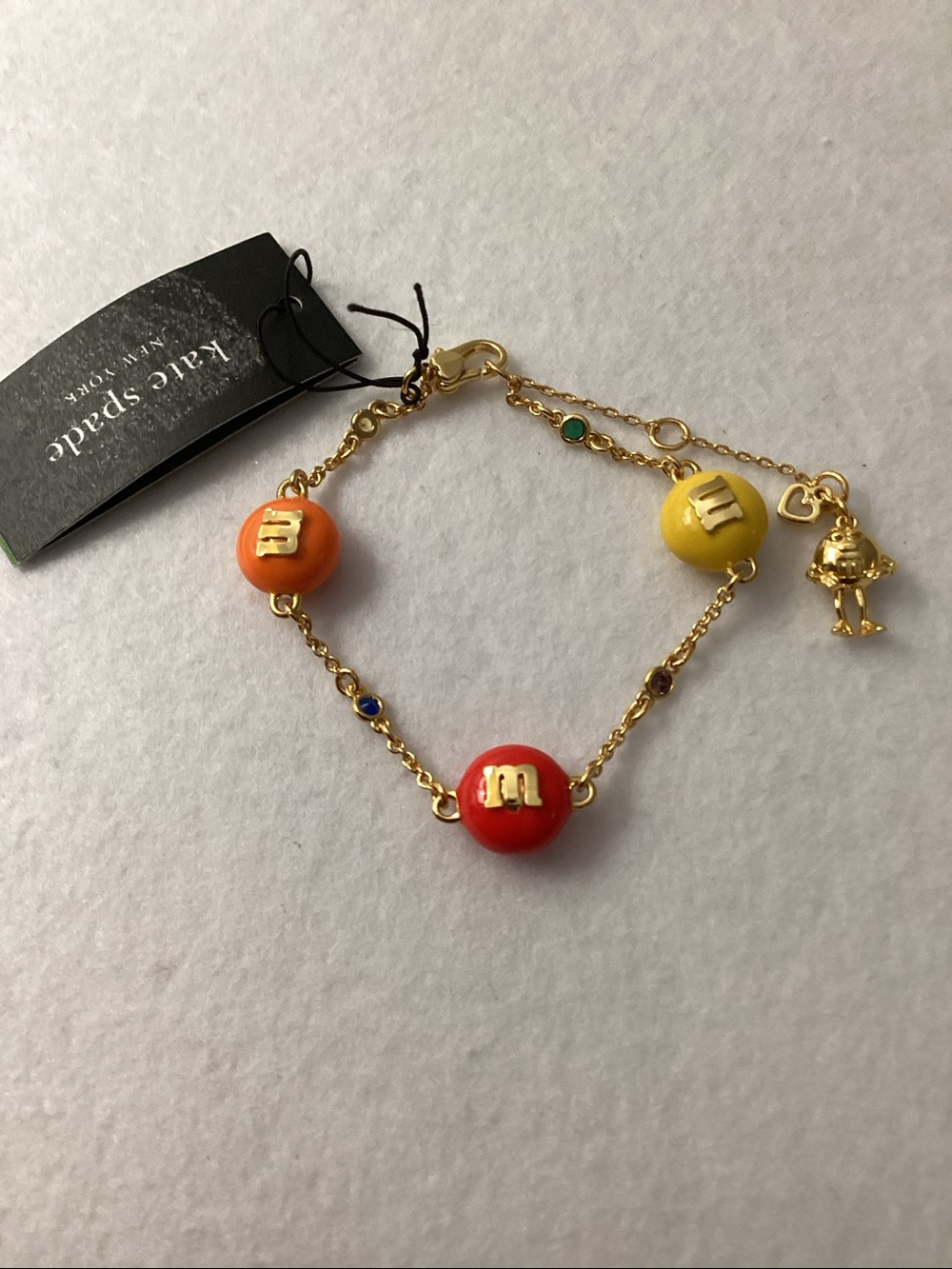Kate Spade x M&M Gold-Tone Multicolor M&M Flex Bracelet - Picture 2 of 9